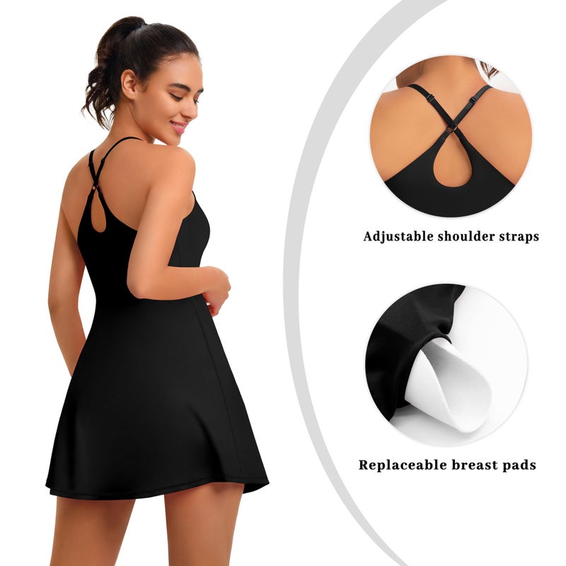 MIRITY Womens Easy Pee Tennis Dress with Built in Shorts and Pockets - Workout Athletic Golf Dresses - Image 5