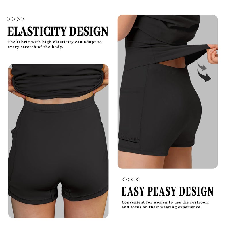 MIRITY Womens Easy Pee Tennis Dress with Built in Shorts and Pockets - Workout Athletic Golf Dresses - Image 3