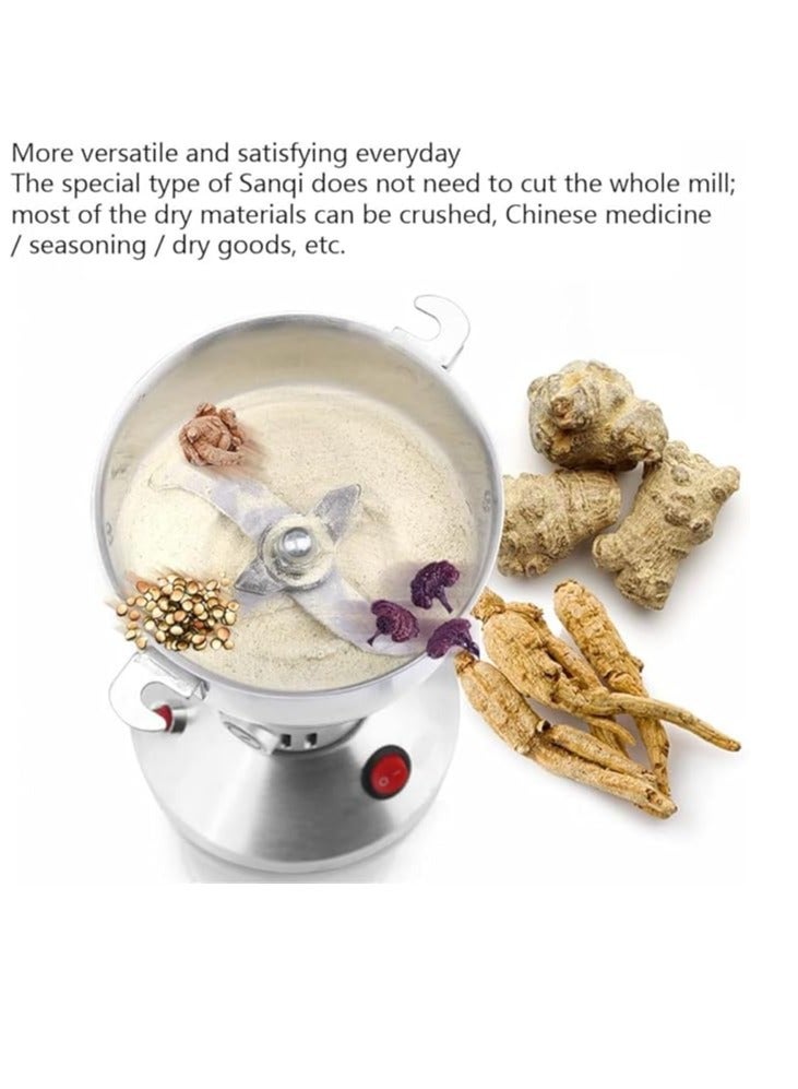 Grain Mill Grinder, High-Speed, Stainless Steel, Fine Powder, Family Use - Image 3