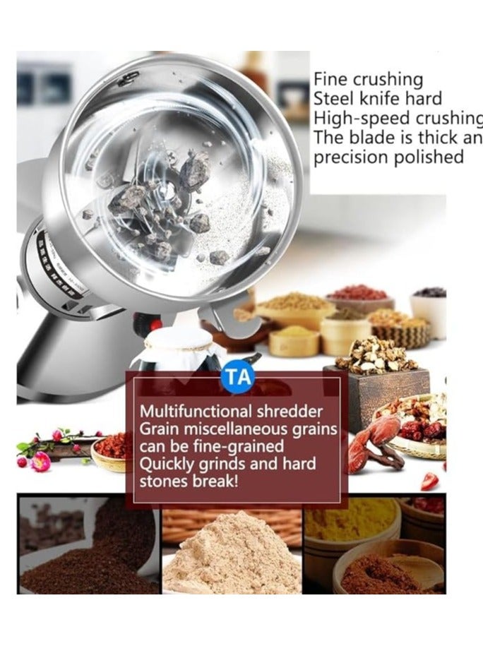 Grain Mill Grinder, High-Speed, Stainless Steel, Fine Powder, Family Use - Image 2