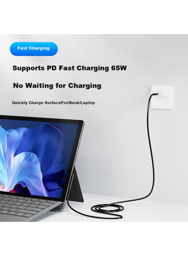 Nvv Microsoft Surface Charger Cable For Laptop/Book/Pro 7/6/5/4/Go Tablet Pd Power Cord Type-C To Magnetic Fast Charging Cable 1.5M - Image 5