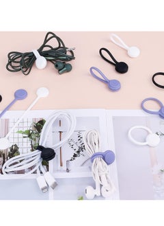 Generic 5 Pieces Magnetic Cable Ties Reusable Silicone Magnetic Cable Ties for Cable Clips Wire Harness and Organizing, Fixing Things, Bookmarks, Fridge Magnets  - Image 4