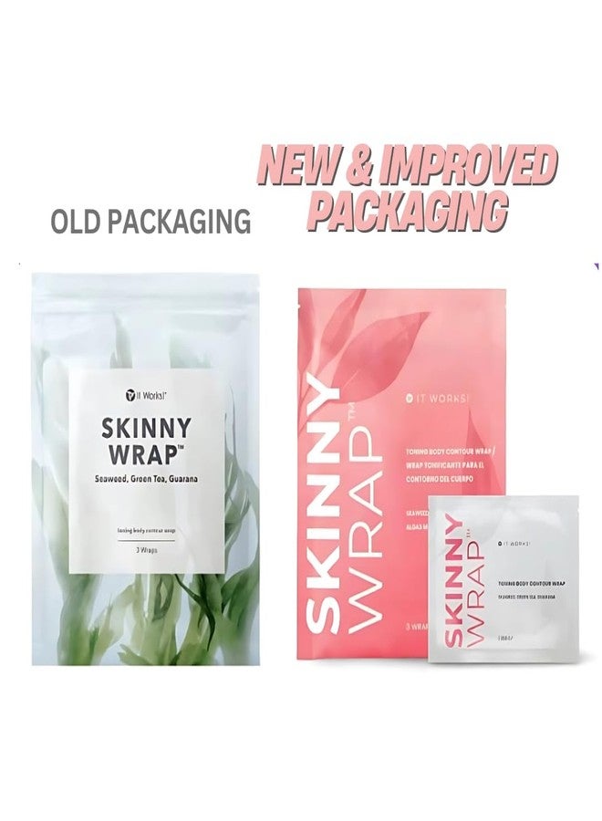 It Works! Skinny Wrap - 3 Count Firming Body Contour Wraps with Seaweed, Green Tea & Guarana - Toning & Tightening Wraps for Belly, Arms & Thighs - Fast Acting Spa Body Wraps - Image 2
