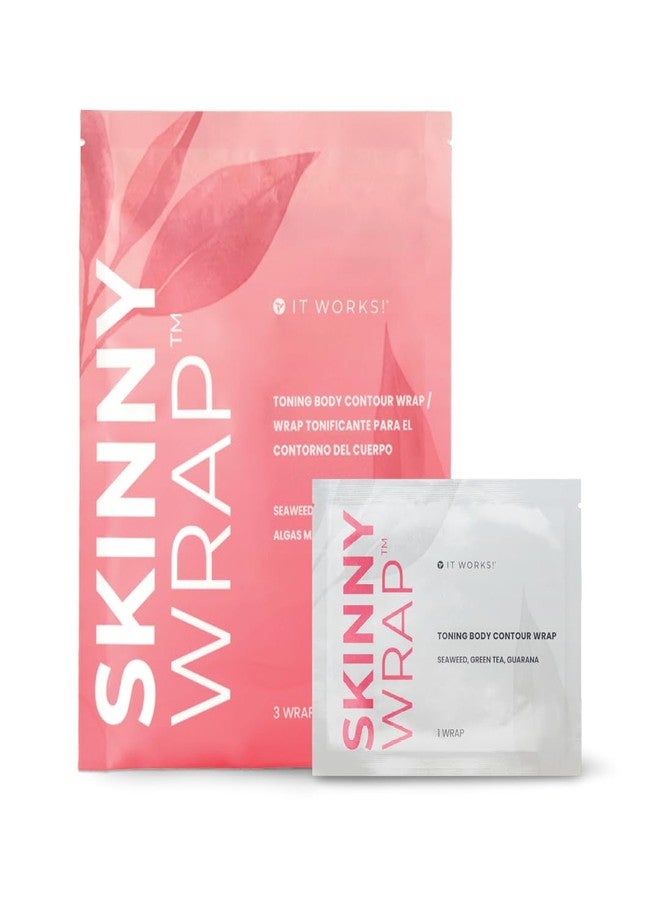 It Works! Skinny Wrap - 3 Count Firming Body Contour Wraps with Seaweed, Green Tea & Guarana - Toning & Tightening Wraps for Belly, Arms & Thighs - Fast Acting Spa Body Wraps - Image 1