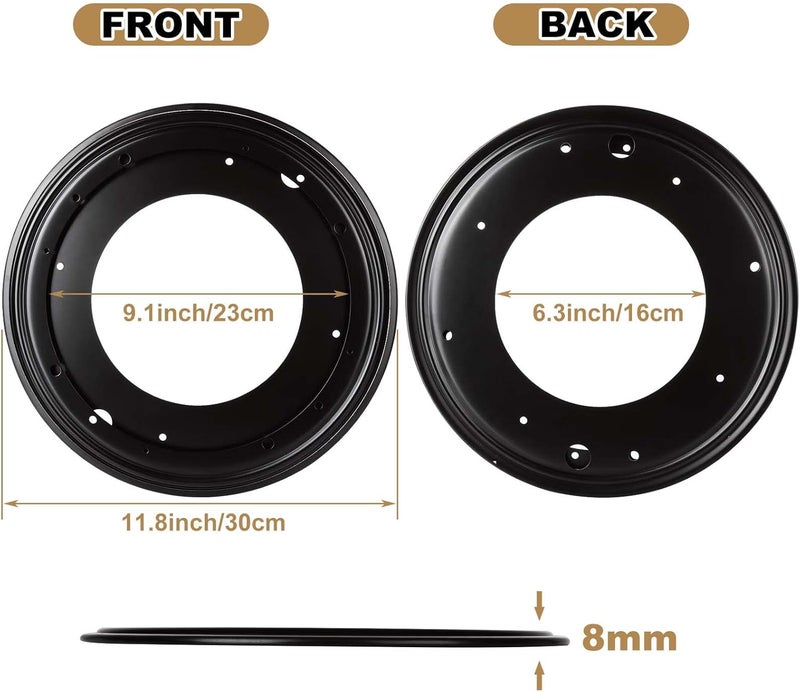 MIVIDE 12 inch Lazy Susan Hardware 4 Pcak Large Lazy Susan Turntable Bearing 516 Thick 1000lbs Lazy Susan for Table Serving Trays Kitchen Storage Racks Craft Table Rotating Bearing Plate  - Image 2
