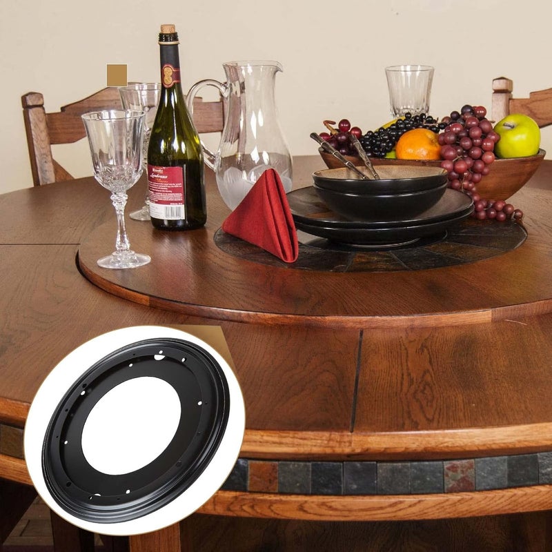 MIVIDE 12 inch Lazy Susan Hardware 4 Pcak Large Lazy Susan Turntable Bearing 516 Thick 1000lbs Lazy Susan for Table Serving Trays Kitchen Storage Racks Craft Table Rotating Bearing Plate  - Image 5