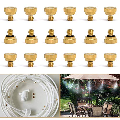 RuoFeng Mister Nozzles Brass For Outdoor Cooling System Low-Pressure Atomizer 22 pcs Orifice 0.008" (0.2 mm) 10-24 UNC - Image 5