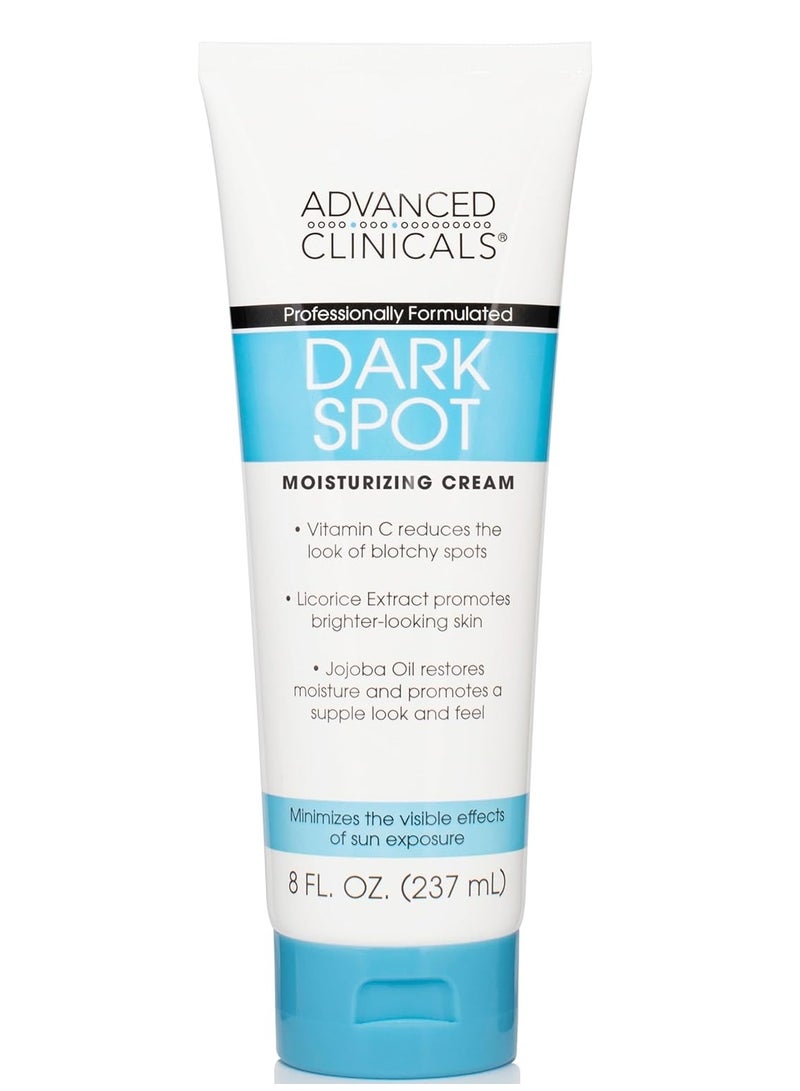 Advanced Clinicals Dark Spot Vitamin C Cream For Face, Hand & Body Lotion, Anti Aging Therapeutic Skin Care Moisturizer Lotion Reduces Appearance Of Age Spots, Blotchy Skin, & Wrinkles, Large 8 Fl Oz - Image 1