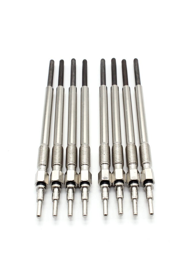 Glow Plug Set of 8 Dual Coil Replacement for Ford 7.3L Super Duty Powerstroke Turbo Diesel 1994-2003 - Image 1