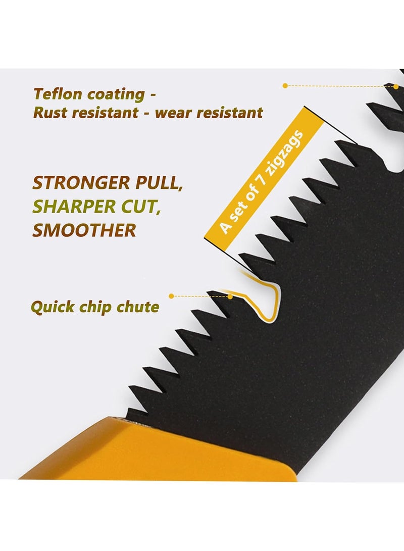 SYOSI 20 inches Folding Saw Pruning Saw Extra Long Blade Dry Wood Cutting Hand Saw with Hard Teeth Portable Foldable Ourdoor Survival Handsaw for Wood Garden Camping - Image 3