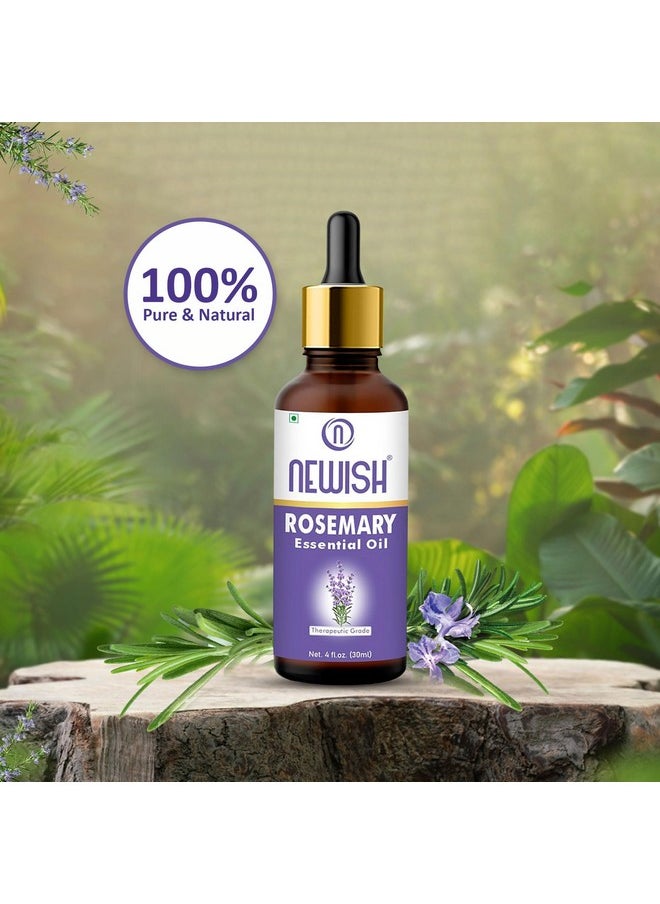 Newish Rosemary Essential Oil For Hair & Hair Fall Control And Strengthens Hair & Nourishment, Skin Care, Organic 100% Pure, Natural, Undiluted | 30Ml  - Image 2