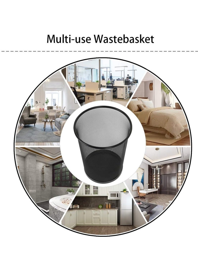 Generic Black Metal Mesh Waste Bin – Office Trash Can – Durable & Breathable Design - Image 5