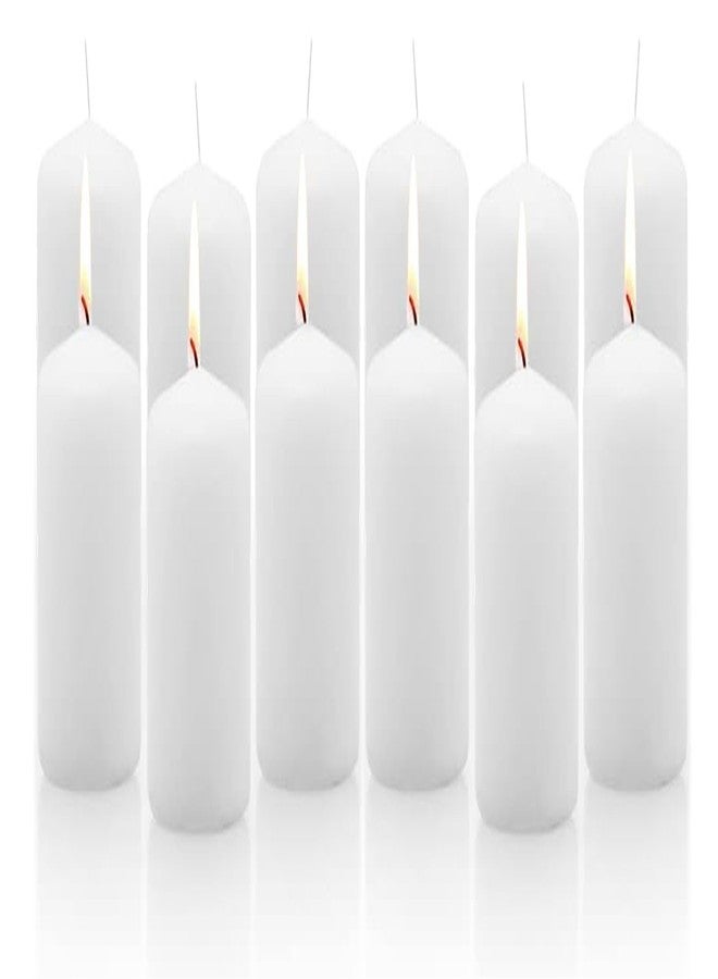 Luces Smokeless Scented Paraffin Wax White Round Pillar Candles Decoration for Party,Birthday Party,Dinner Table, Living Room Pack of 6 - Image 1