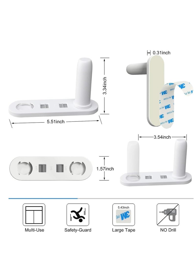 SYOSI - Sliding Door Lock for Child Safety, Childproof Sliding Glass Door Lock, Baby Safety Slide Window Locks for Kids Proof Patio Closet Doors No Drilling Tools Needed Easy Installation 2Pcs - Image 1
