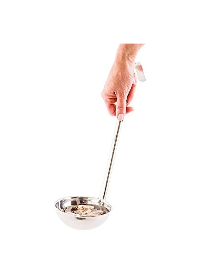 Green Tiger Stainless Steel Serving Ladle, Serving Spoon - Hook Handle - Heavy Duty, Commercial Grade - 12 oz - 1ct Box - Image 4
