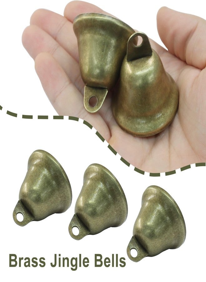 suiwotin 20pcs Vintage Bronze Jingle Bells with Spring Hooks - Mini Craft Bells for Christmas Decor, Dog Potty Training, Wind Chimes, Wedding Door & DIY Crafts (1.5 X 1.7 Inch) - Image 4