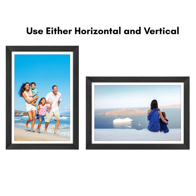 Americanflat 12x18 Poster Frame with Shatter-Resistant Glass - Use as 11x17 Frame with Mat or Display 12x18 Photo Without Mat - Hudson Collection - Wide Picture Frames for Wall Display - Black - Image 4