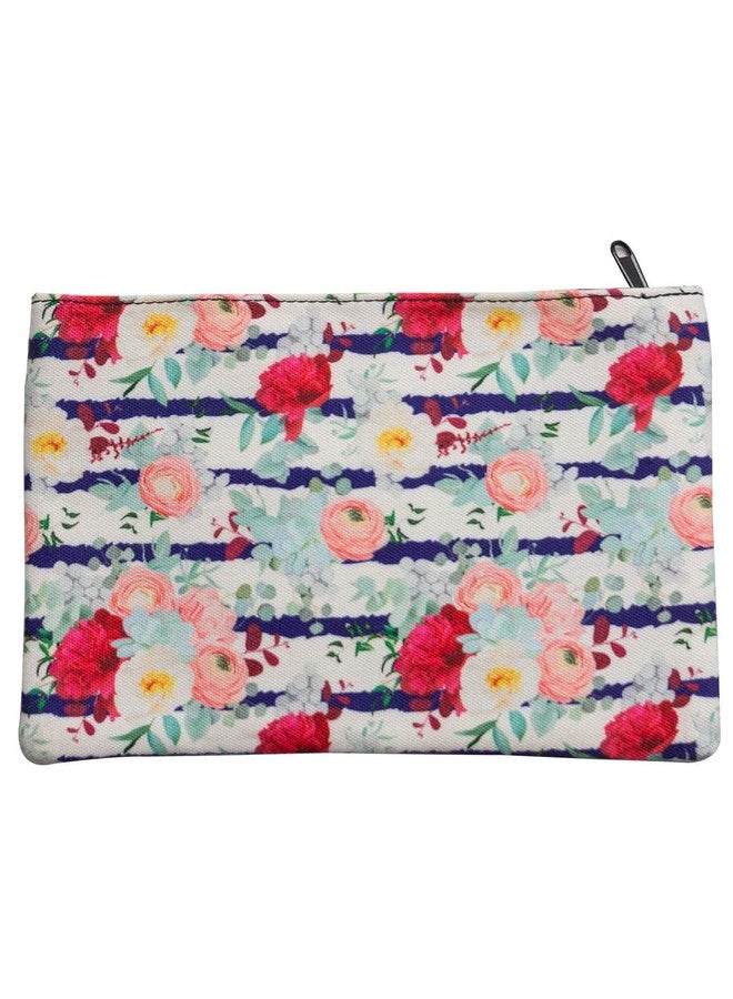 BAND BOX Flower Power Multipupose Pouch | Printed Pattern with Zip Closer | Stationary Pouch for Girls, Pouch for Travelling, Cosmetic Pouch for Women - Image 1