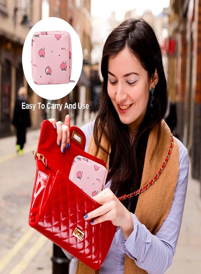 Flywind 2 Pack Sanitary Napkin Storage Bag Small Portable Menstrual Cup Nursing Pad Storage Pouch, Traveler Friendly Menstrual Period Bag, Mini Makeup Bag with Zipper for Women Teen Girls - Image 4