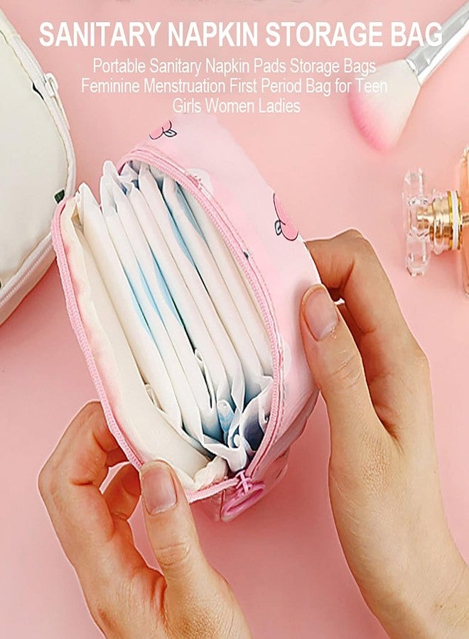 Flywind 2 Pack Sanitary Napkin Storage Bag Small Portable Menstrual Cup Nursing Pad Storage Pouch, Traveler Friendly Menstrual Period Bag, Mini Makeup Bag with Zipper for Women Teen Girls - Image 2