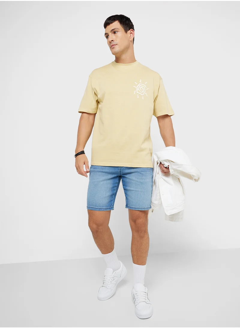 ريبلز مع نمشي MEN'S DENIM SHORT