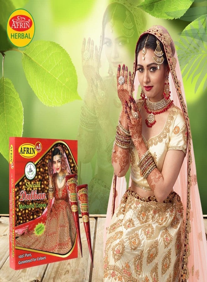 AFRIN Henna Special Mehendi Cone Pack of 12 (40gm each)|Natural Ready-to-Use Henna Cones for Dark Color, Smooth Application & Long-Lasting Stain - Image 4