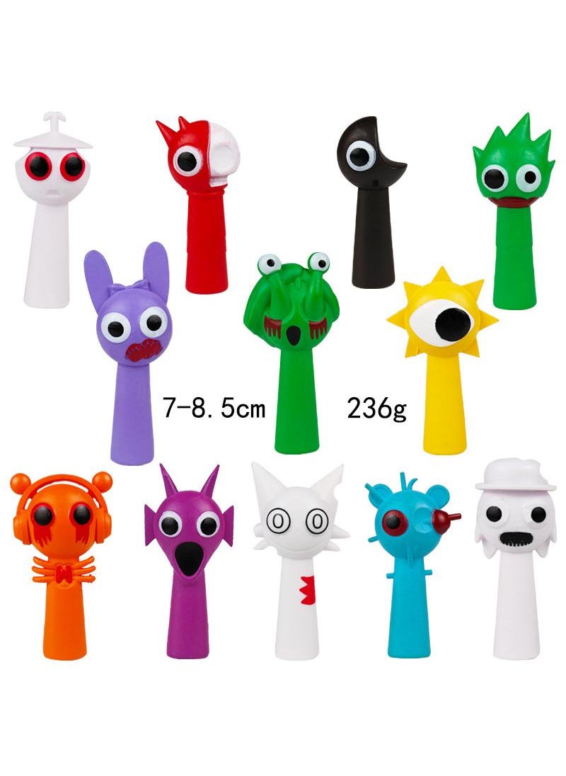 Y&D 12 Piece Sprunki  Figures The Sprunki  Action Figure Toys For Fans Sprunki Series Figures Model Birthday Cake Toppers 