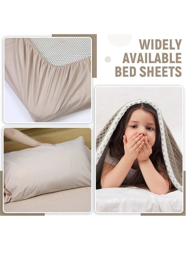 SmoothNovelty 8 Pcs Hospital Bed Sheets Set, Soft Knitted Standard Sheets Quality, Include Fitted Coverlet, Quilt Cover, Pillow Case and Blanket (Camel) - Image 4