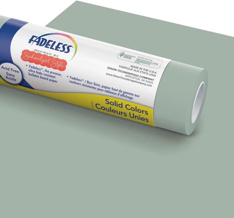 Fadeless Schoolgirl Style Bulletin Board Paper, Vintage Chalkboard, 48" x 12', 1 Roll - Image 1