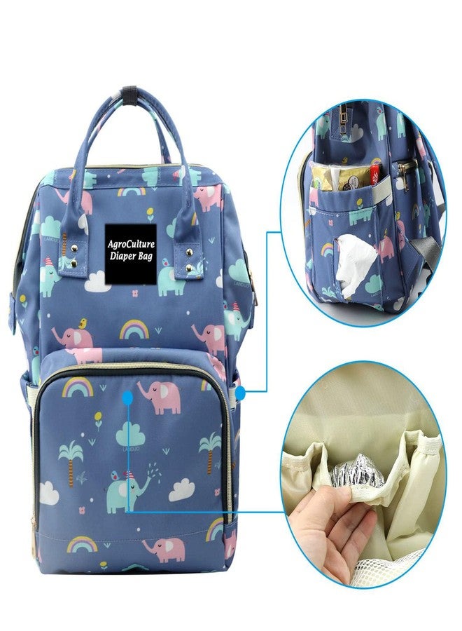 Tip 'n' Top Baby Diaper Bag Kids Travelling Bag with Insulated Bottle Pockets for Toddlers & Infants (Elephant Print) - Image 3