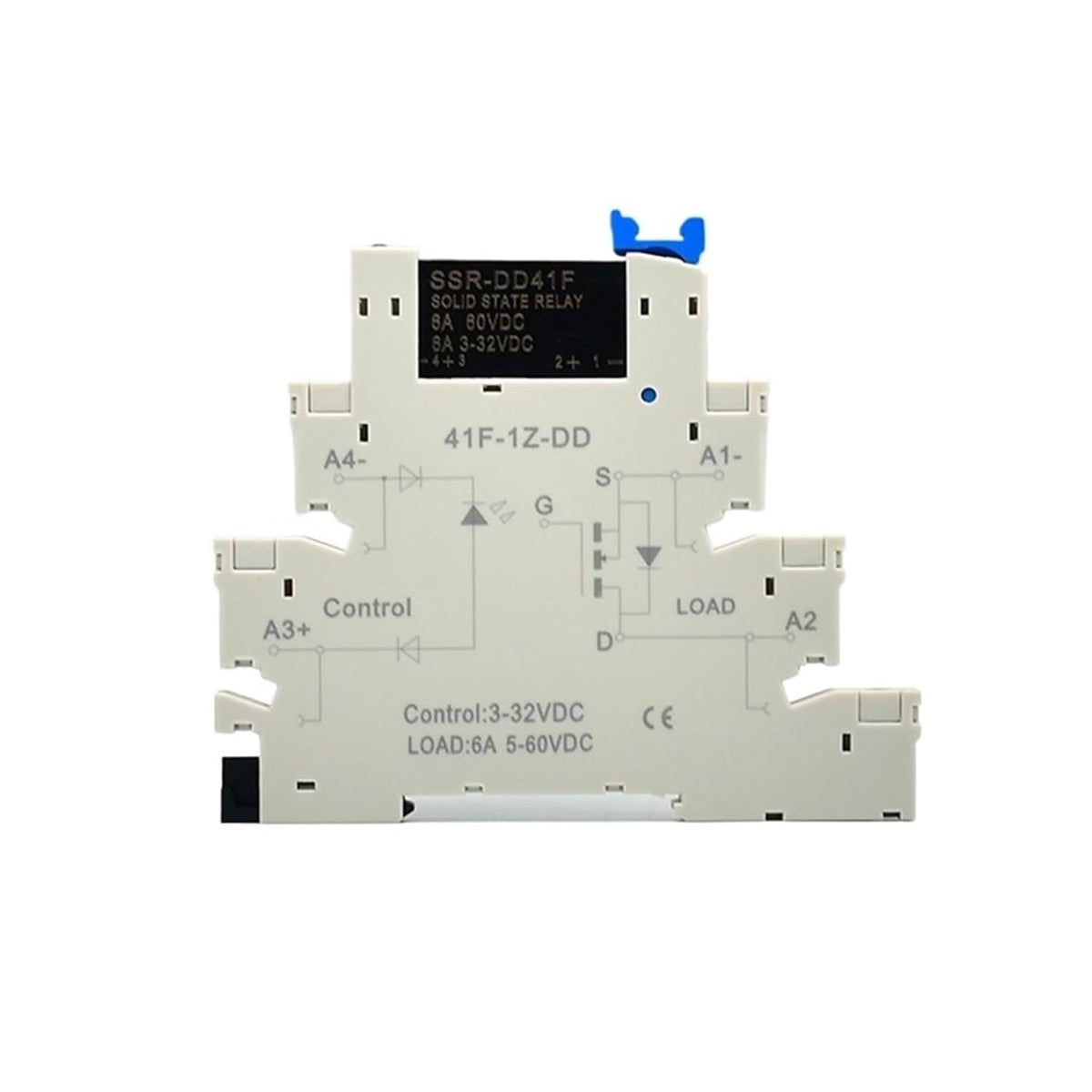 Ssr Interface Relay Generic SSR DC DC White Solid State Relay Module 6A Slim Interface DIN ...