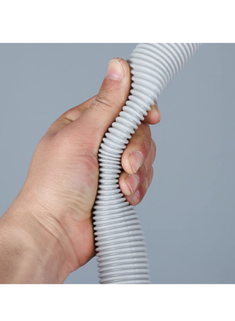 بامير خرطوم تصريف للغسالة 200 سم/78.8 بوصة مع مشبك للغسالة الكاملة وشبه الأوتوماتيكية، مخرج خرطوم تصريف المياه، تمديد خرطوم مخرج مياه الصرف الصحي، غسالة أنابيب تصريف المياه العادمة - Image 2