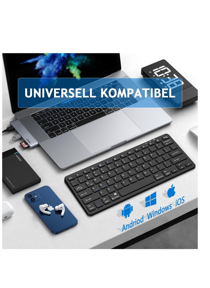 Wireless Bluetooth Keyboard for iPad 10.2''/9.7'', iPad Pro 11''/12.9'' - Silent and Compatible with Windows, iOS, Android Devices