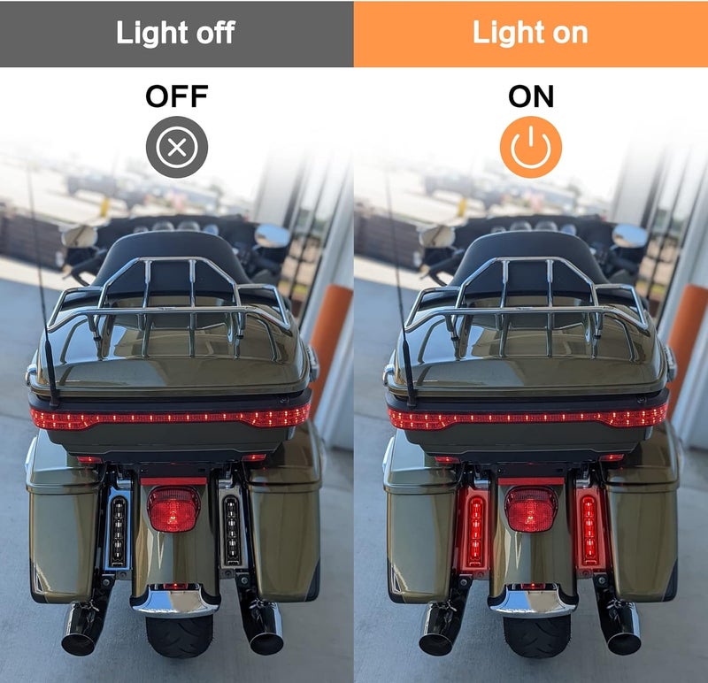 VG MOTO Motorcycle Rear Saddlebag Accent LED Light Insert Filler Support Light for Harley Touring 2014-2022 - Image 2