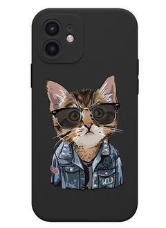Theodor Protective Slim Fit Case Liquid Silicone Cover with Full Body Protection Anti-Scratch Shockproof Case For iPhone 12 Black  - Sweet Summer Time  - Image 1