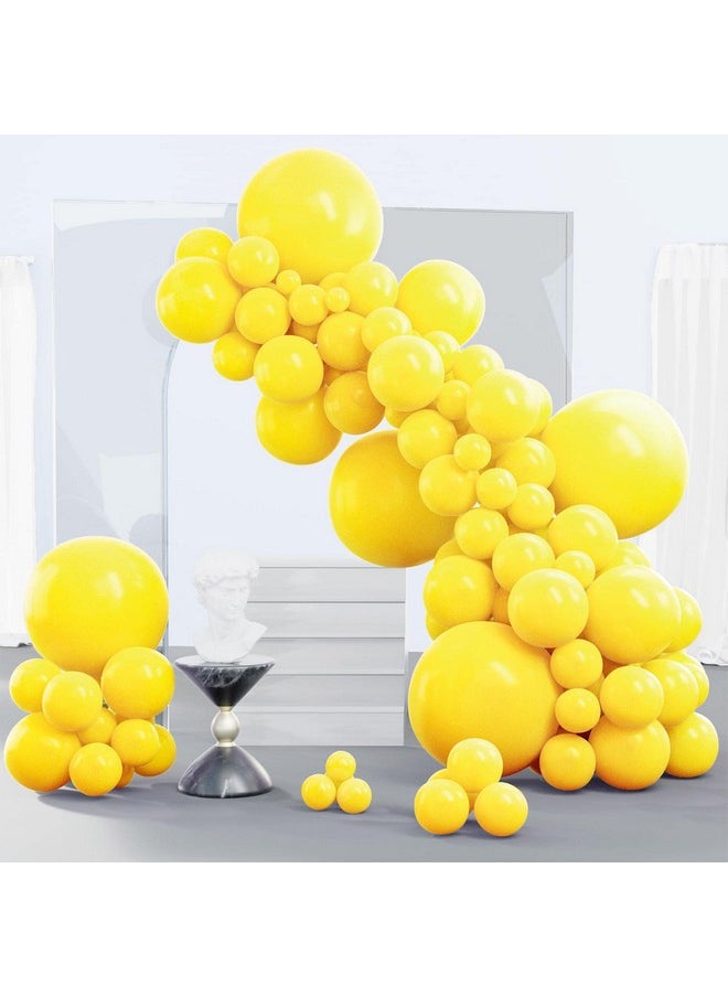 PartyWoo PartyWoo Yellow Balloons, 140 pcs Matte Yellow Balloons Different Sizes Pack of 18 Inch 12 Inch 10 Inch 5 Inch Yellow Latex Balloons for Balloon Garland Balloon Arch as Party Decorations, Yellow-Y55  - Image 1