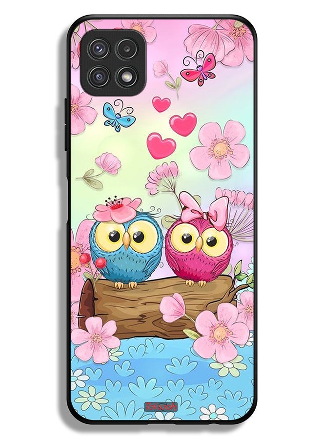 Tolwak Samsung Galaxy A22 5G Protective Case Cover Cute Owls Art - Image 1