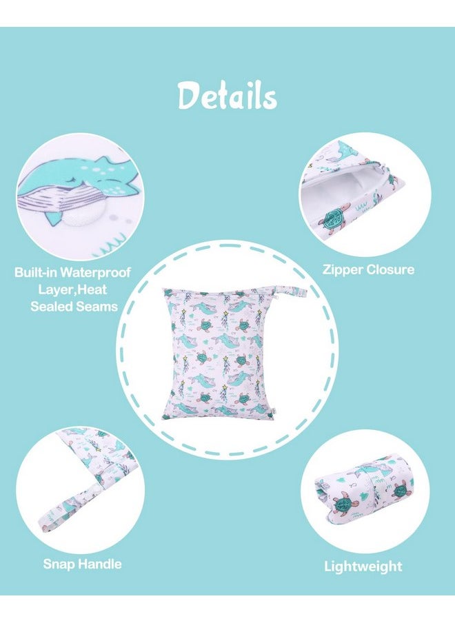 babygoal babygoal Reusable Swim Diapers with Wet Bag 4 Pack - Adjustable & Washable Water Diapers for 8M-3T Toddler Swimming Lessons-Animal Design  - Image 4