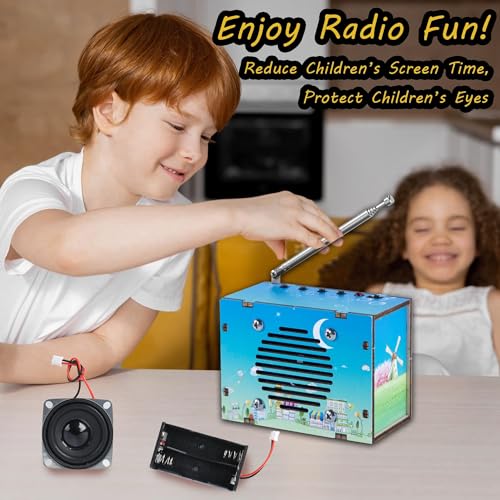 CYOEST Science Kits for Kids Age 812 1214 STEM Kits for Kids Age 810 STEM Toys Build Your Own FM Radio Kit DIY Electronic Craft Projects Gifts for Teen Girls Boys 9 11 13 15 16 Year Old Printed Blue - Image 5