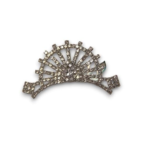 ACCESSHER Silver Plated Crystal Tiara for Girls & Women | Bridal Crown for Wedding, Birthday, Prom and Special Ocassion | Princess Look Headband | Tiara For Women & Girls (Design 7) - Image 1
