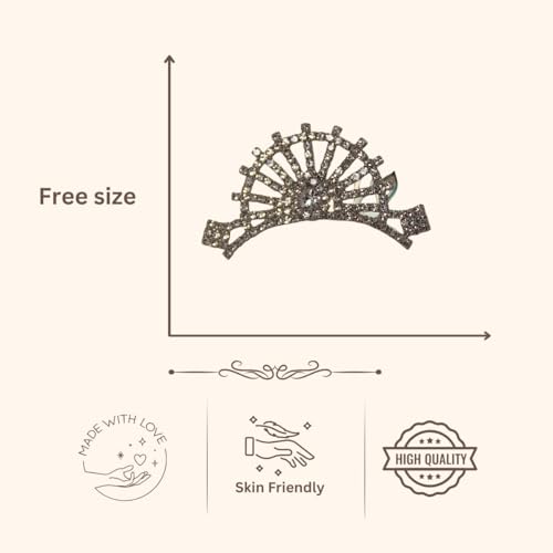 ACCESSHER Silver Plated Crystal Tiara for Girls & Women | Bridal Crown for Wedding, Birthday, Prom and Special Ocassion | Princess Look Headband | Tiara For Women & Girls (Design 7) - Image 5