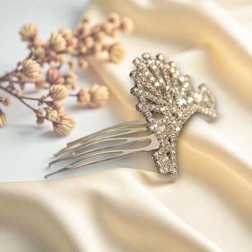 ACCESSHER Silver Plated Crystal Tiara for Girls & Women | Bridal Crown for Wedding, Birthday, Prom and Special Ocassion | Princess Look Headband | Tiara For Women & Girls (Design 7) - Image 4