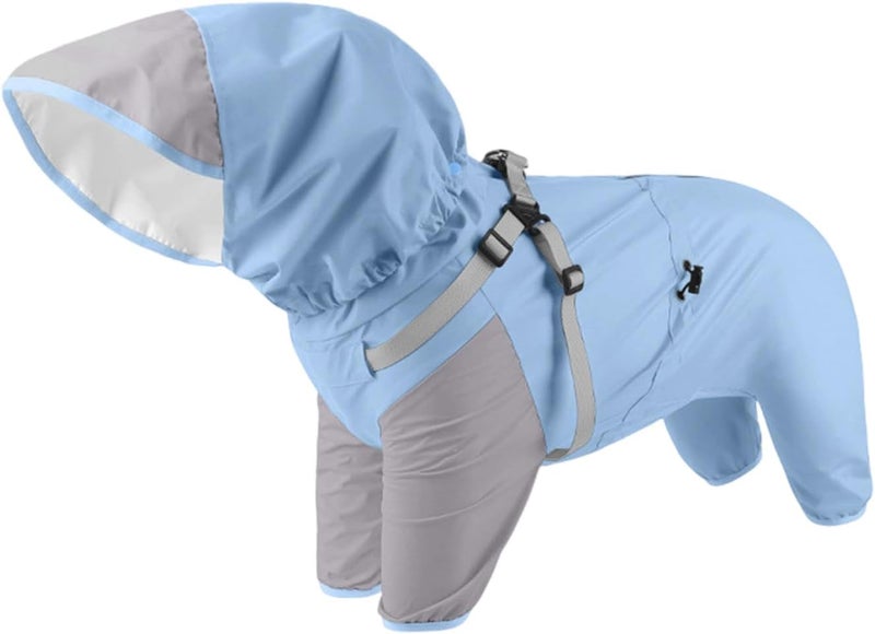 Dog Raincoat Hooded Rain Jackets Comfortable Rainwear for Small to Large with Four Leg Designs Adjustable Hoods Coat - Image 1