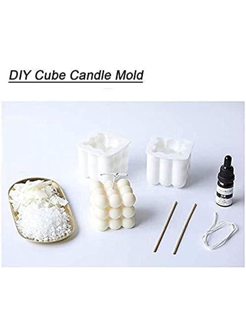 Luckam مجموعة قوالب صنع الشموع والصابون والكعك والموس والآيس كريم من السيليكون اليدوي (عبوة من 2) - Image 2