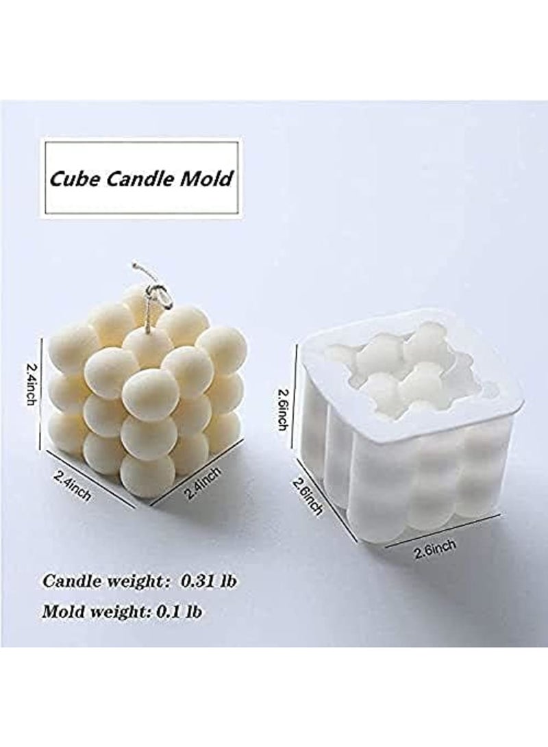 Luckam مجموعة قوالب صنع الشموع والصابون والكعك والموس والآيس كريم من السيليكون اليدوي (عبوة من 2) - Image 3