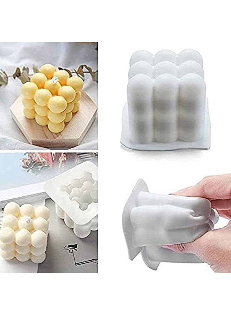 Luckam مجموعة قوالب صنع الشموع والصابون والكعك والموس والآيس كريم من السيليكون اليدوي (عبوة من 2) - Image 4