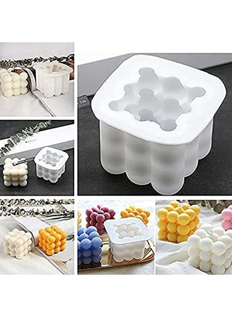 Luckam مجموعة قوالب صنع الشموع والصابون والكعك والموس والآيس كريم من السيليكون اليدوي (عبوة من 2) - Image 5