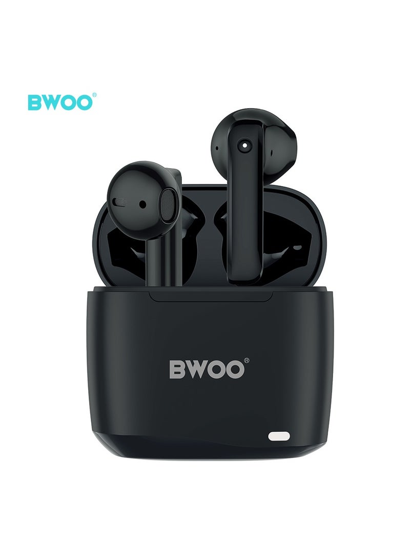 BWOO True Stereo Wireless Earphone Black - Image 1