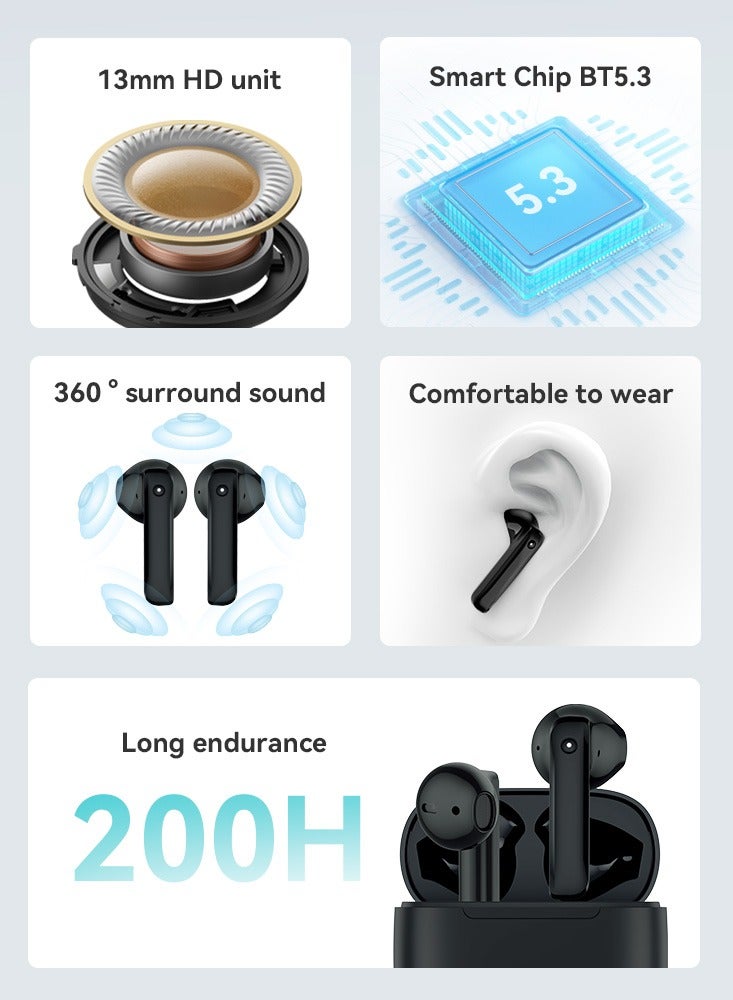 BWOO True Stereo Wireless Earphone Black - Image 5