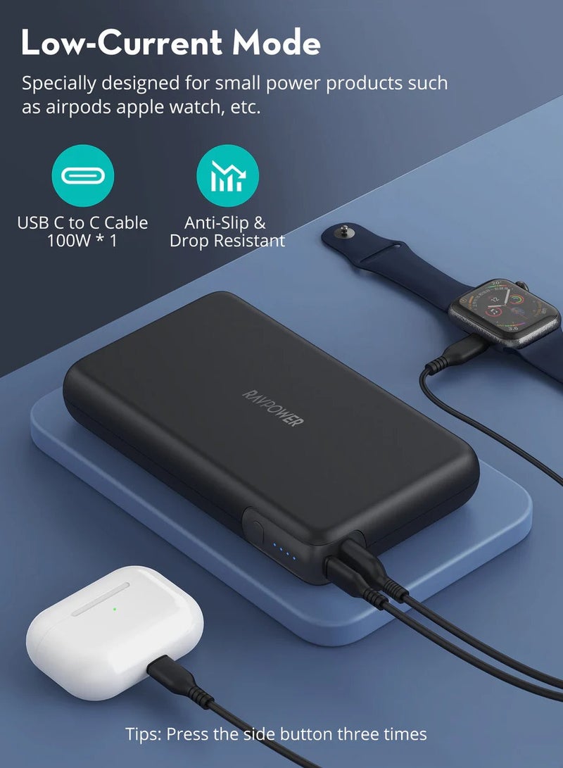 راف باور بطارية راف باور 30000 ملي امبير بمنفذ USB ومنفذ تايب سي بقوة 100 واط - اسود 30000 mAh - Image 2